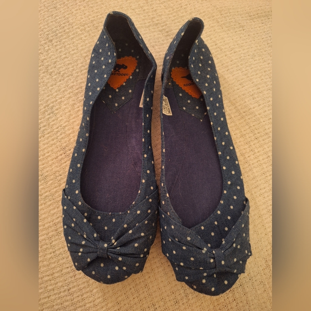 Rocket Dog Navy Polka Dot Flats